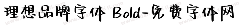 理想品牌字体 Bold字体转换